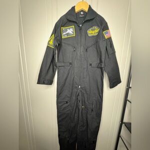 Rothco Black Flight Suit with Patches